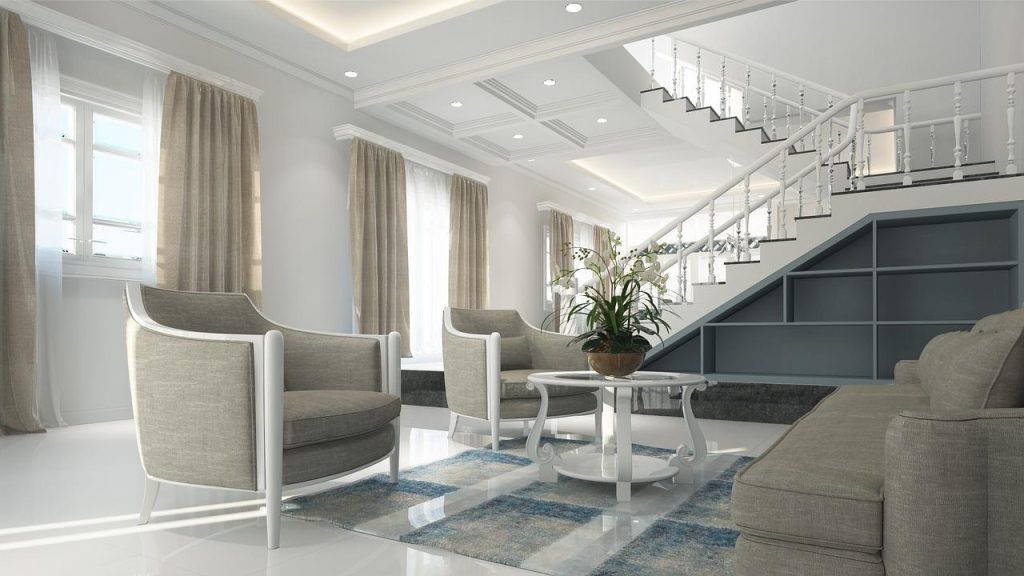 Interieurstyling voorbeeld met luxe gordijnen als belangrijke raamdecoratie voor sfeer en privacy in woonkamer